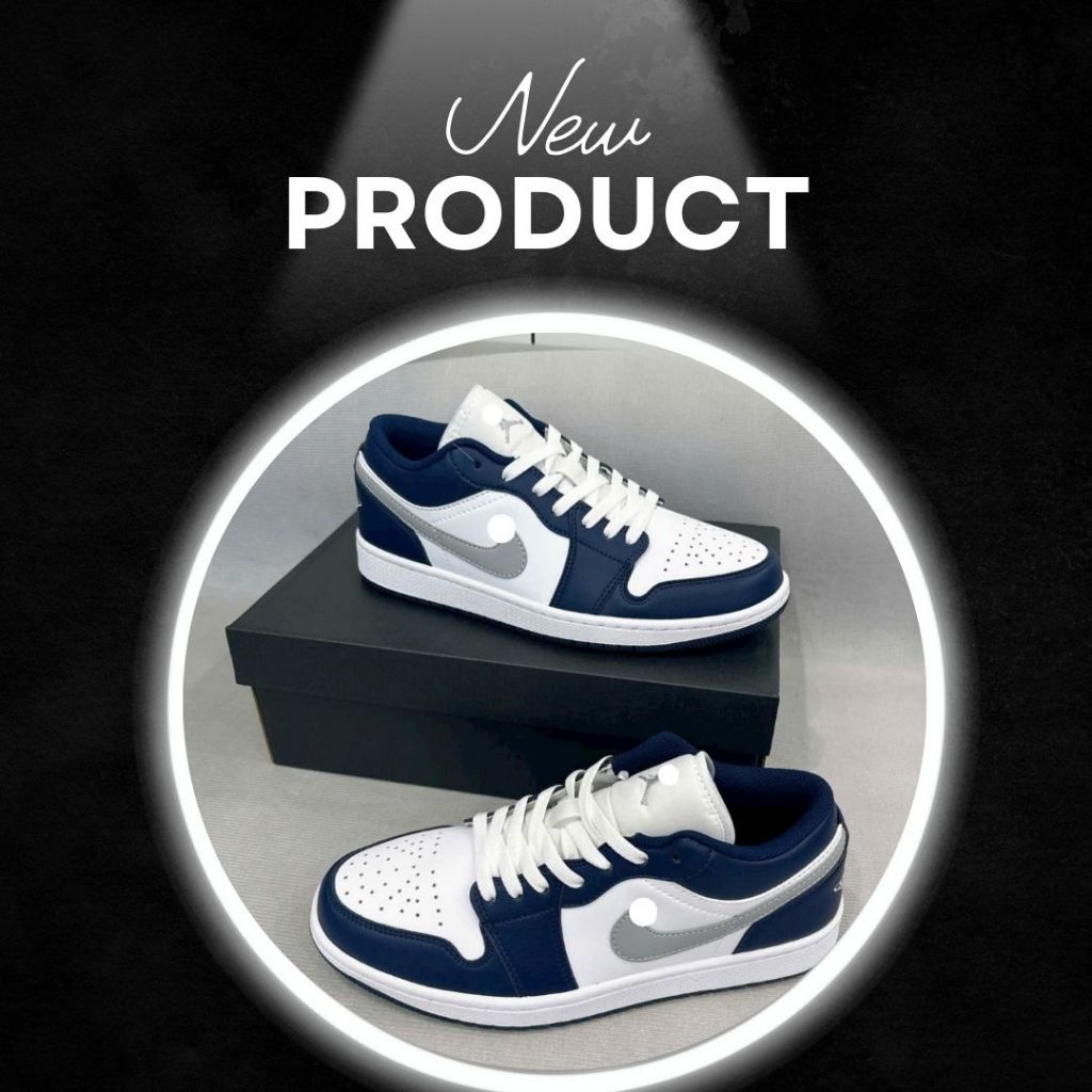 Giày Sneaker _JD1 Midnight Navy, Giày Thể Thao _JD1 Midnight Navy Vệt Xám Phong Cách Basic Cân Mọi O