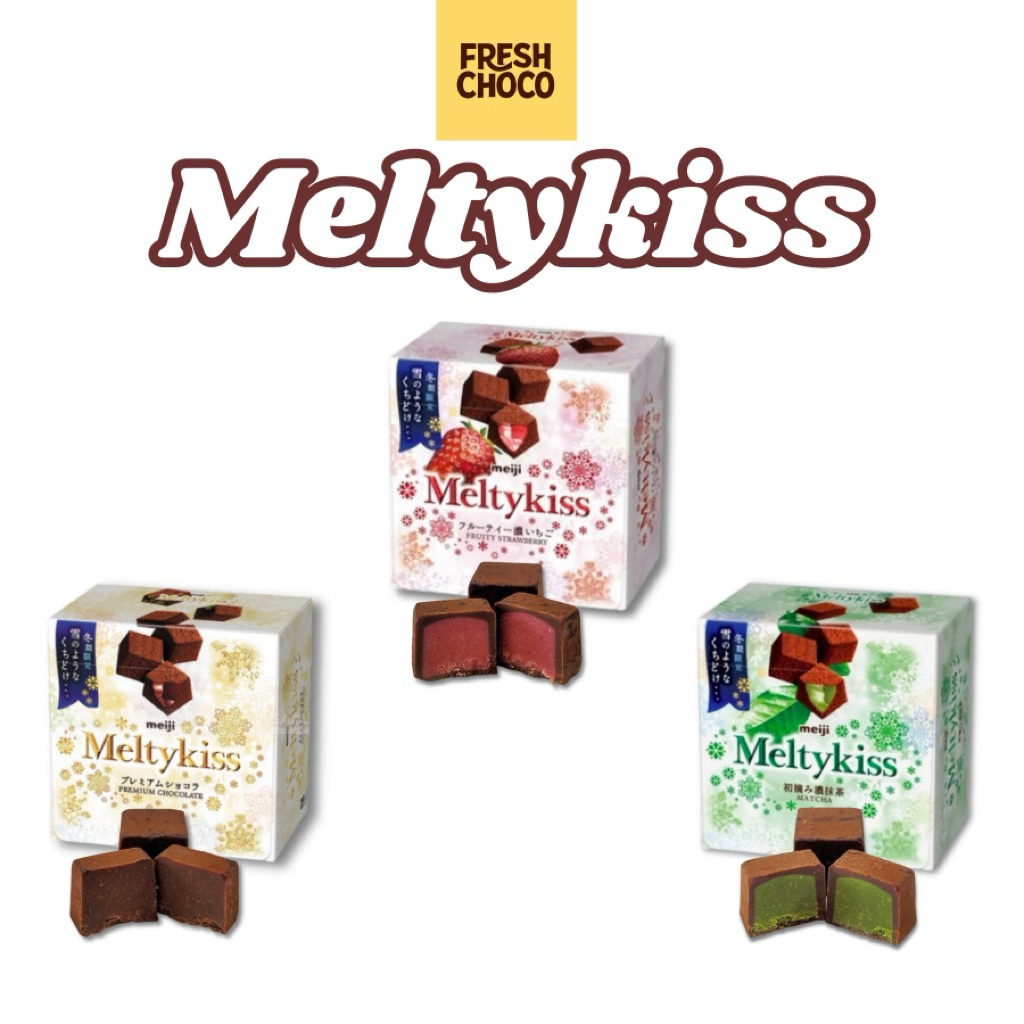 Socola tươi Melty Kiss Meiji vị Socola, Matcha, Dâu - Hàng nội địa Nhật