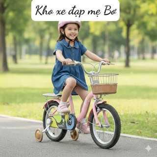 Xe đạp TANGBO nữ RỔ MÂY 1 khung 2024 size 12-20 cho bé gái