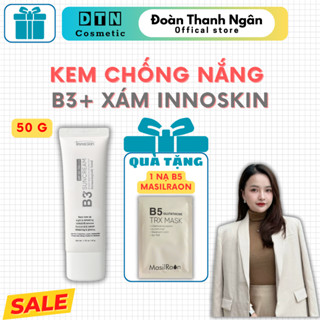    CHÍNH HÃNG   Kem chống nắng Nano Tone Up InnoSkin B3+ XÁM dành cho mọi loại da 