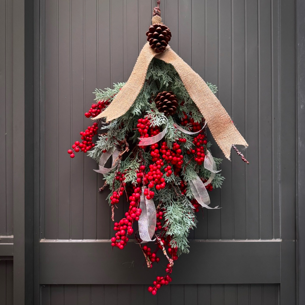 [Mercury.floral] Hoa lụa - Hoa giả - BÓ THÔNG TREO NOEL - THE PARADISE - Vòng Giáng sinh - Vòng noen