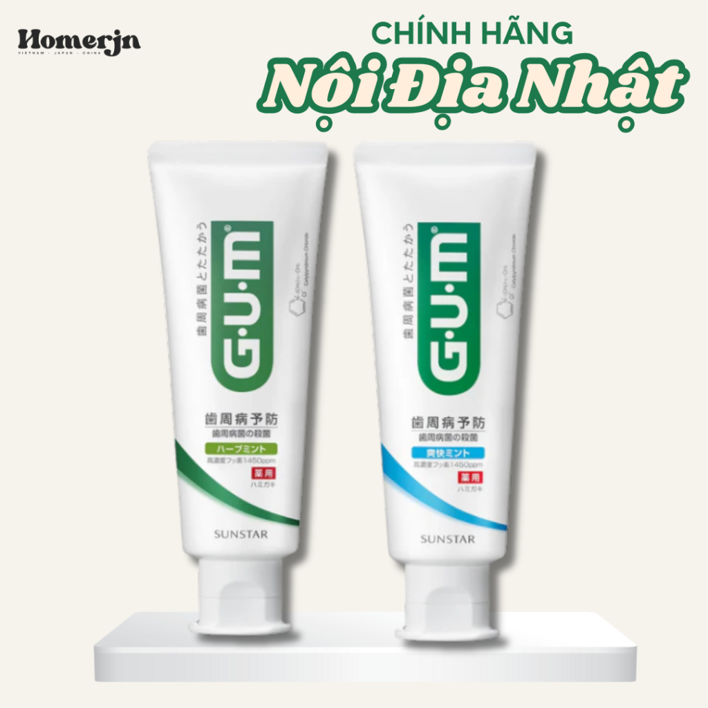Có Sẵn - Nội Địa Nhật - Kem Đánh Răng Gum Ngừa Nha Chu Và Hôi Miệng Hương Bạc Hà 120g