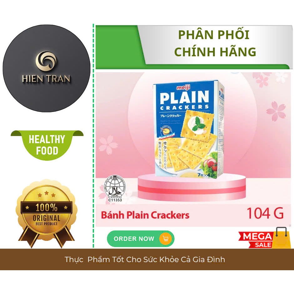 MEIJI - Bánh PLAIN Crackers 104g