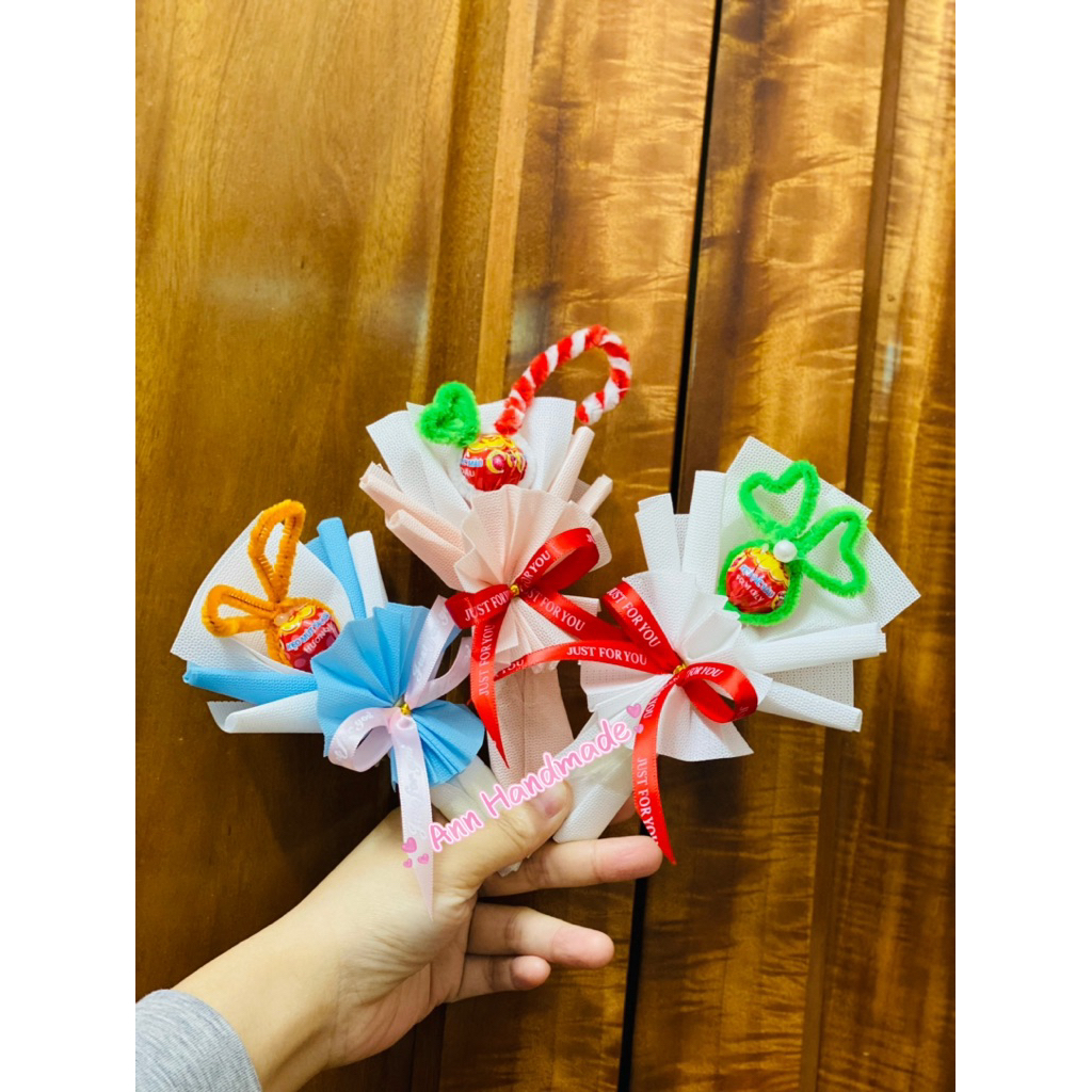 Bó Kẹo mút kẽm nhung 1 viên chupa chups Noel, Quà tặng giáng sinh, Chrismas