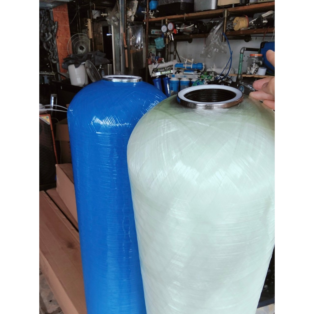 1 trụ lọc composite 1054 đầu inox - kèm lưới lọc