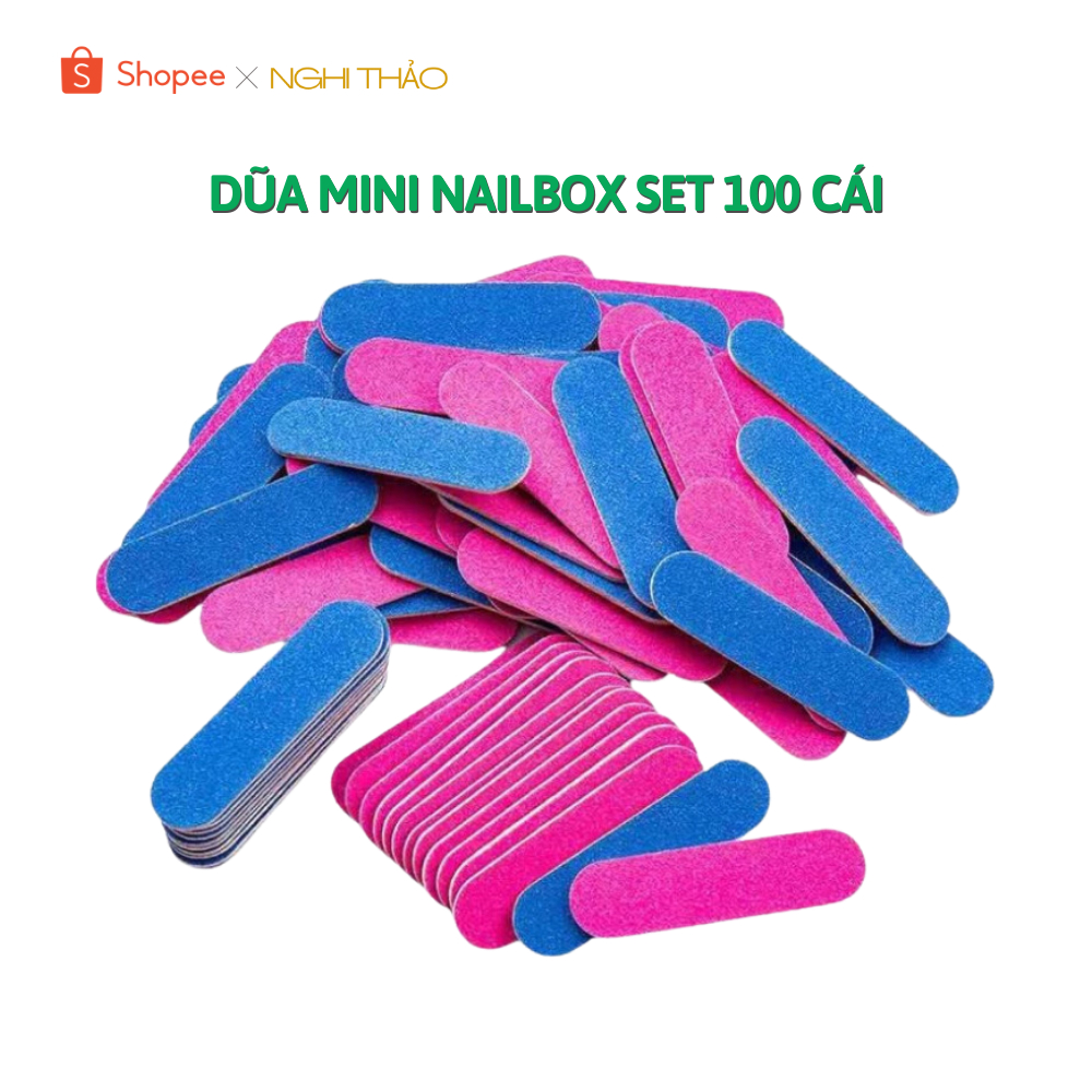 Dũa móng tay mini NGHI THẢO set 100 chiếc
