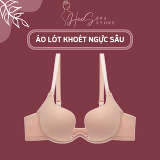  Áo ngực khoét ngực sâu đệm dày 2cm nâng ngực Áo lót nữ khoét lưng có gọng đệm dày nâng ngực tạo rãnh ngực HeeS7K 
