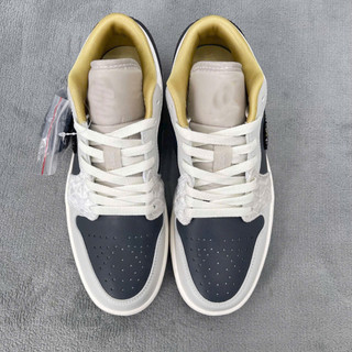 [ Tặng giấy gói ] Giày thể thao JD1 Low ‘Sail Soft Pearl’ IH7323-100, Giày thể thao JD1 rắn đá kem low beaded swoosh