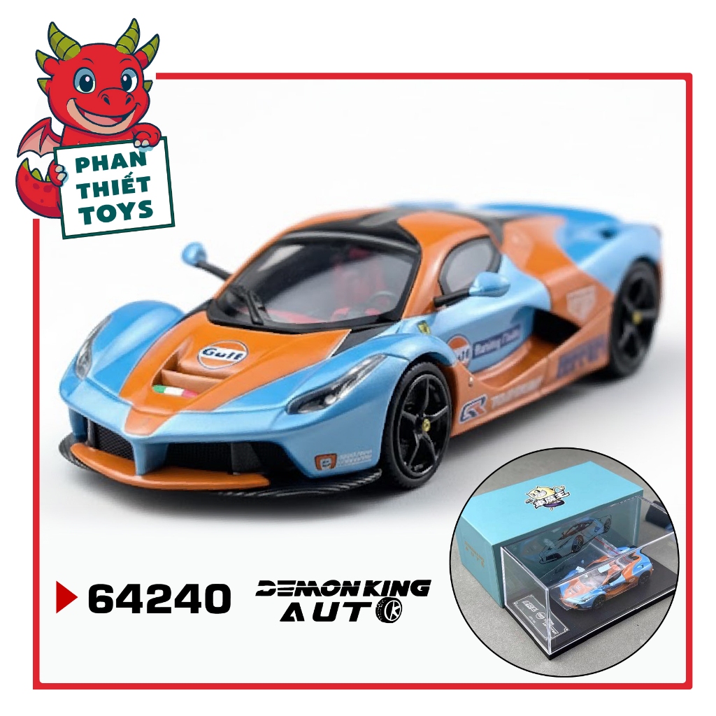 Mô hình xe Ferrari LaFerrari (F150) Gulf tỉ lệ 1:64 Demon King 64240