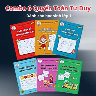  Combo 6 quyển sách toán Uni-Books phát triển tư duy dành cho trẻ từ 4-8 Tuổi 