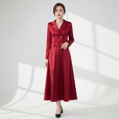 Set Vest Nữ Dài Tay Phối Chân Váy Dài MY WAY Công Sở Thiết Kế Cao Cấp 9MVB09303 - 9MCXB2328