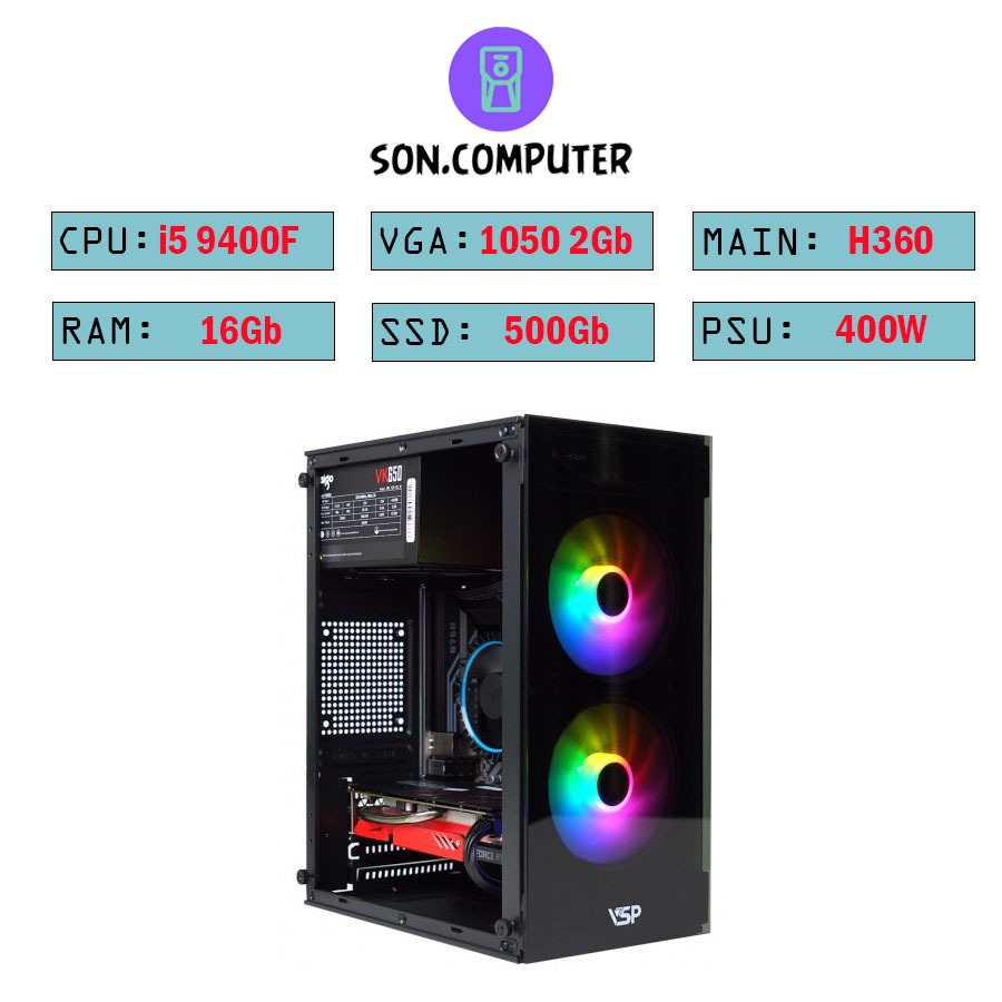 Combo H360 - I5 9400F RAM 32GB