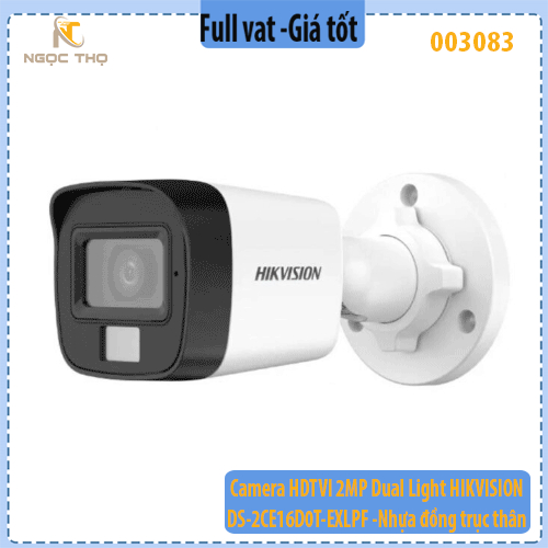 Camera HDTVI 2MP Dual Light HIKVISION DS-2CE16D0T-EXLPF – Hàng Chính Hãng – Full VAT
