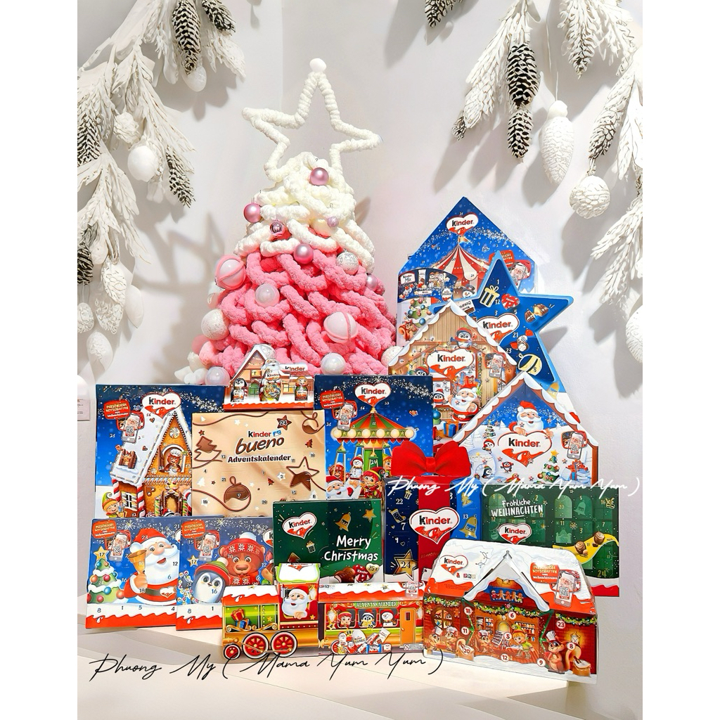 Lịch socola Lịch mùa vọng/Socola Kinder ngôi nhà Bueno/ Lịch giáng sinh Kinder Advent calendar /Happ