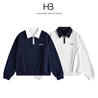    NEW 2025   Áo Sweater Cổ Polo Dài Tay Local Brand HEAVEN Chất Liệu Nỉ 2 Da Dày Dặn 