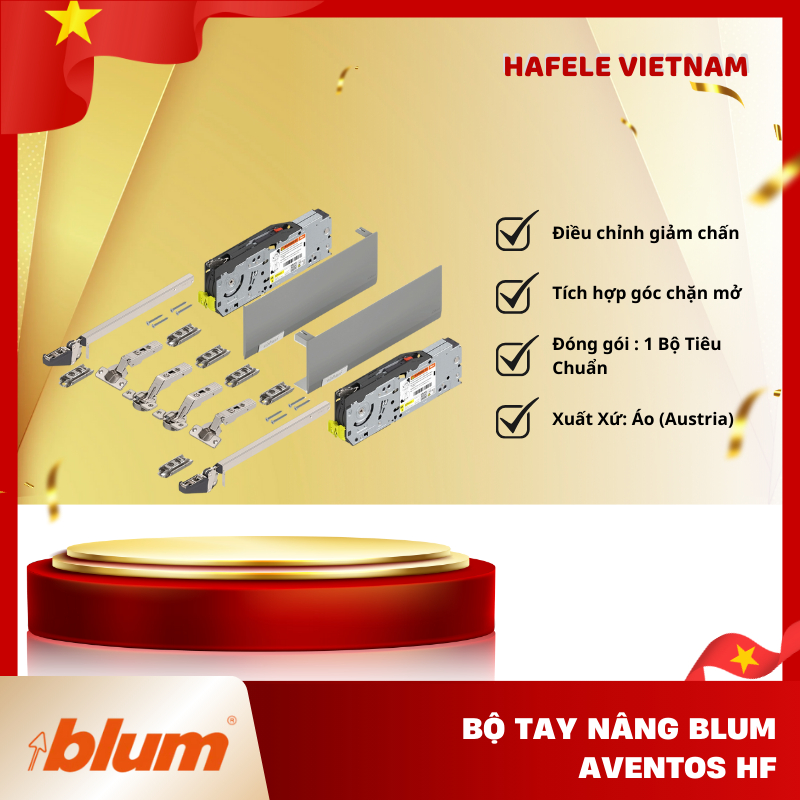 Hộp Lực Tay Nâng Blum Aventos HF22/HF25/HF28 – Dùng Cho Tủ 2 Cánh Mở Xếp - FEM