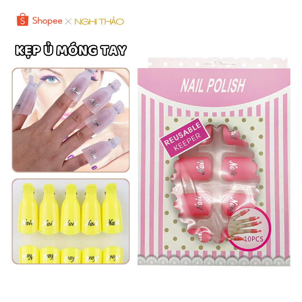 Kẹp ủ phá gel móng tay set 10 chiếc Nghi Thảo