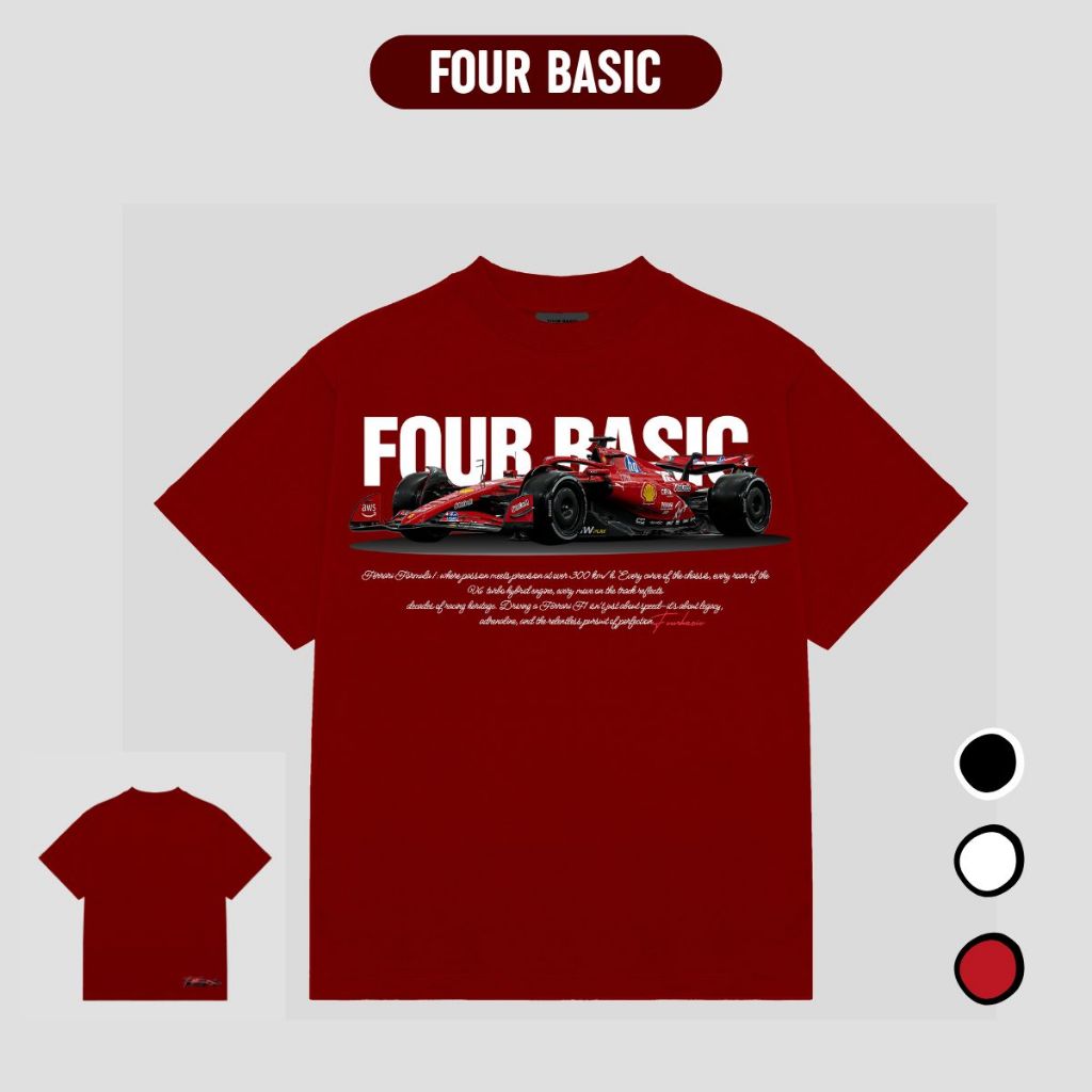 Áo Thun FOUR BASIC Ferra Fullbox Phông Streetwear Cổ Tròn Nam Nữ 100% Cotton Oversize T181