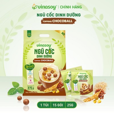 [Gift] Túi ngũ cốc dinh dưỡng Vinasoy - Topping Chocoball (15 gói x 25g)
