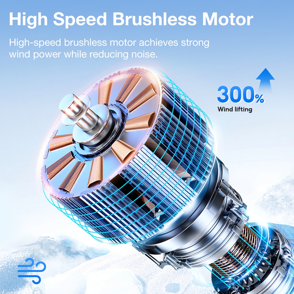 Jamay F10plus Quạt tích điện mini 6000mAh - Áo giáp trong suốt - Làm lạnh -Ánh sáng xung quanh | BigBuy360 - bigbuy360.vn