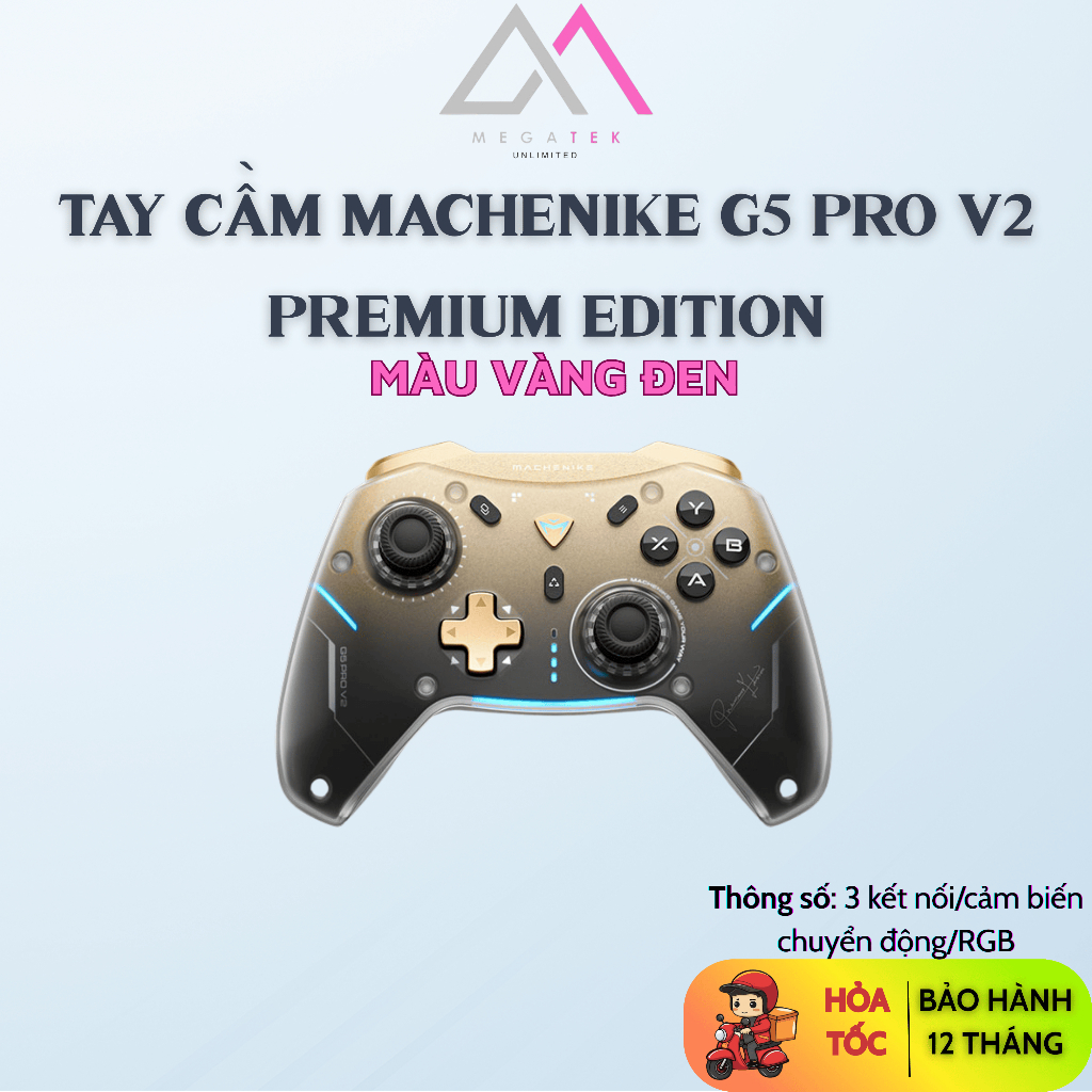 Tay cầm Machenike G5 Pro v2 Premium Edition (3 kết nối |hot swap |cảm biến chuyển động) - Hàng chính