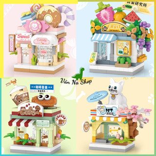 LOZ Đồ chơi lắp ráp khối xây dựng mô hình Cửa hàng ăn vặt Mini - Khối gạch lắp ráp bé