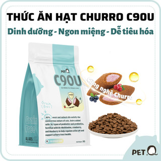  Thức ăn hạt cho mèo tiết niệu PetQ Hạt Churro C90U 90% từ thịt & dầu động vật Bổ sung DL-Met Việt quất Ngon miệng 