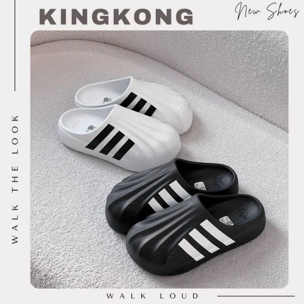 Sục Adifom Nam Nữ, Sục Đạp Gót Adifom Mule Trắng Đen (CÓ HỖ TRỢ ĐỔI SIZE) S13