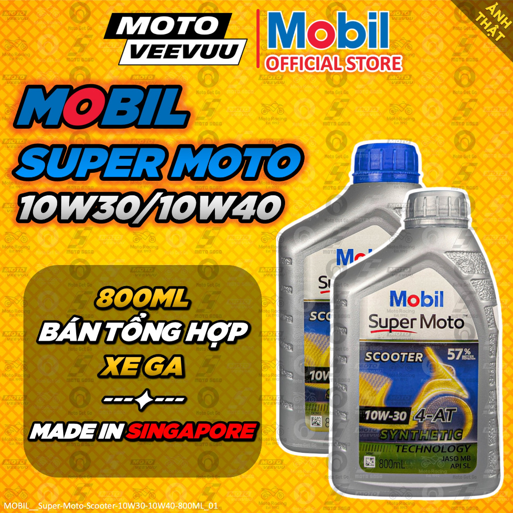 [MTVV] Dầu nhớt xe ga Mobil Super Moto Scooter 10W40/10W30 chính hãng - Nhập khẩu Singapore <END>