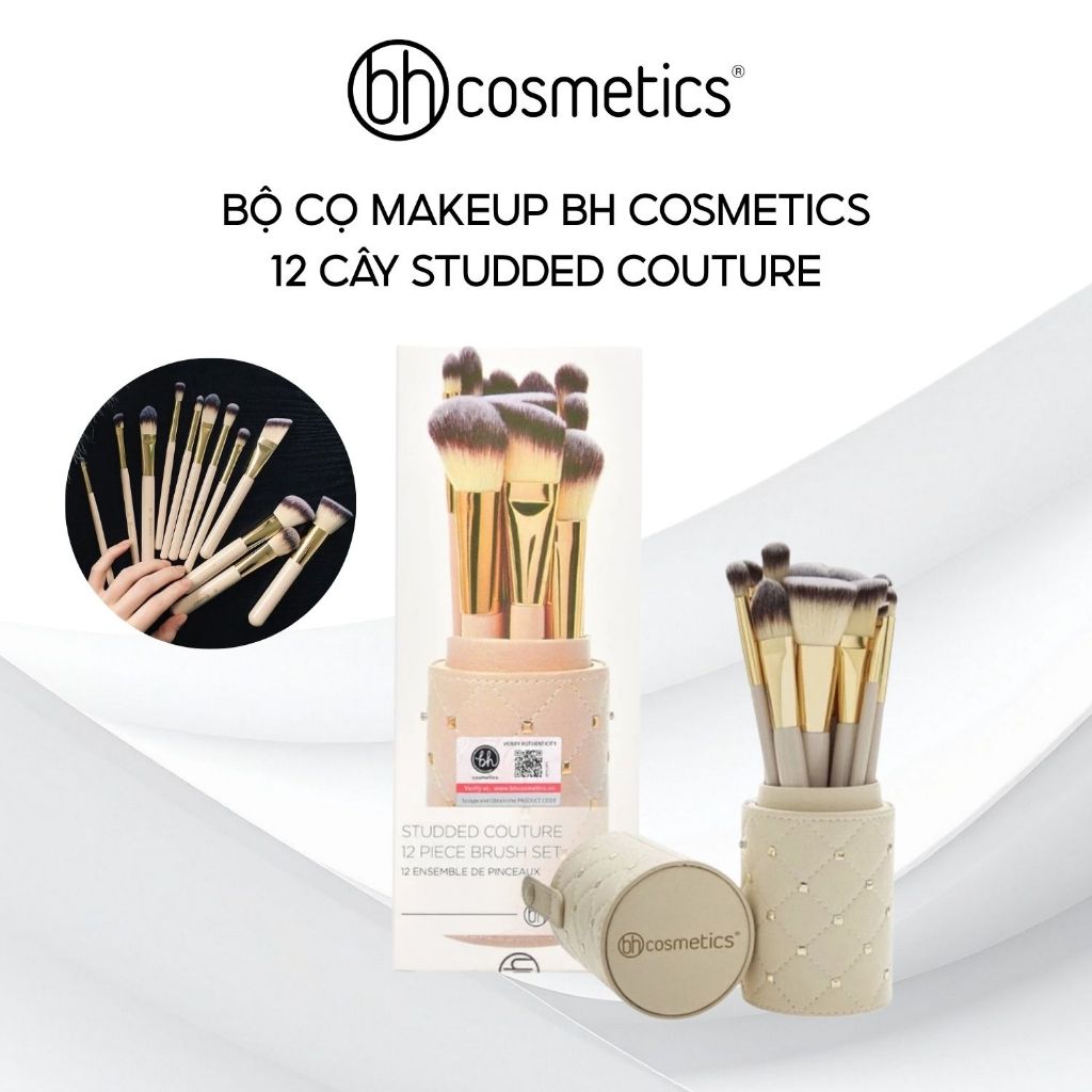 Bộ Cọ Trang Điểm Makeup  BH Cosmetics studded couture 12 piece brush set BHBO14