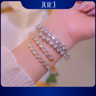 Lắc Tay Platinum Cao Cấp Dành Cho Nữ | Đính Đá Moissanite Lấp Lánh | Mạ Vàng 18K | LT1081 JULI