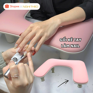  Gối kê tay làm nail chữ U bọc da cao cấp Nghi Thảo 