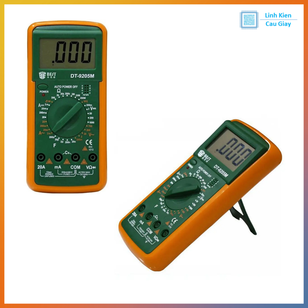 ĐỒNG HỒ VẠN NĂNG BEST DT9205M KÈM PIN