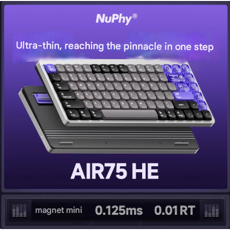 Bàn Phím Cơ HE Low Profile - Nuphy Air75 | Air60 HE - Rapid Trigger - 0,125ms - 0.01RT - Wired Type 