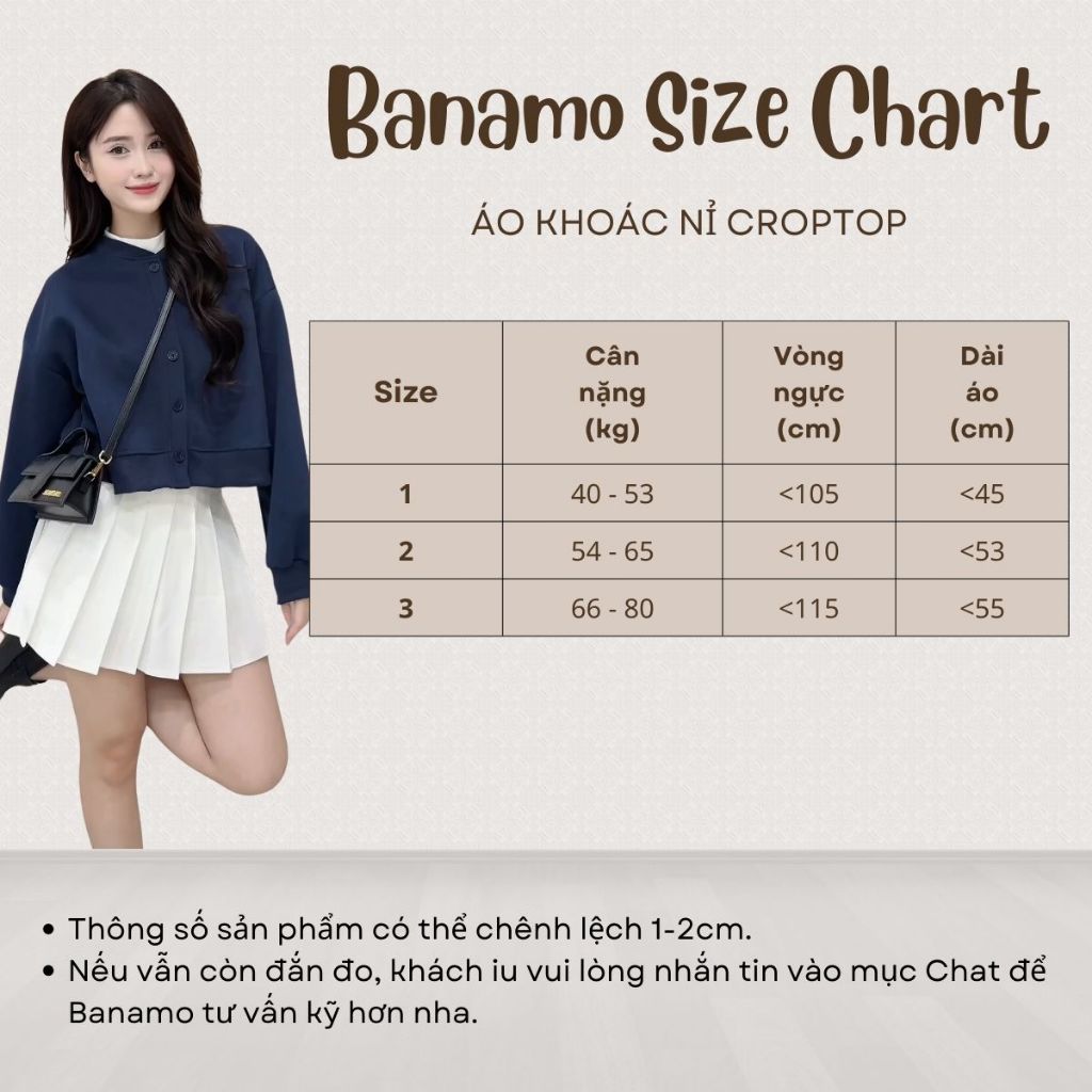 Áo khoác nữ BIGISZE Banamo Fashion áo nỉ croptop cúc cài bo viền 3941 | BigBuy360 - bigbuy360.vn