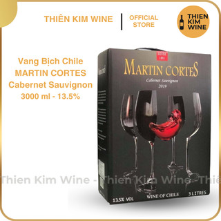 [Chính Hãng] - (Bịch 3 lít) Rượu Vang Đỏ Chile Martin Cortes Cabernet Sauvignon - 13.5%