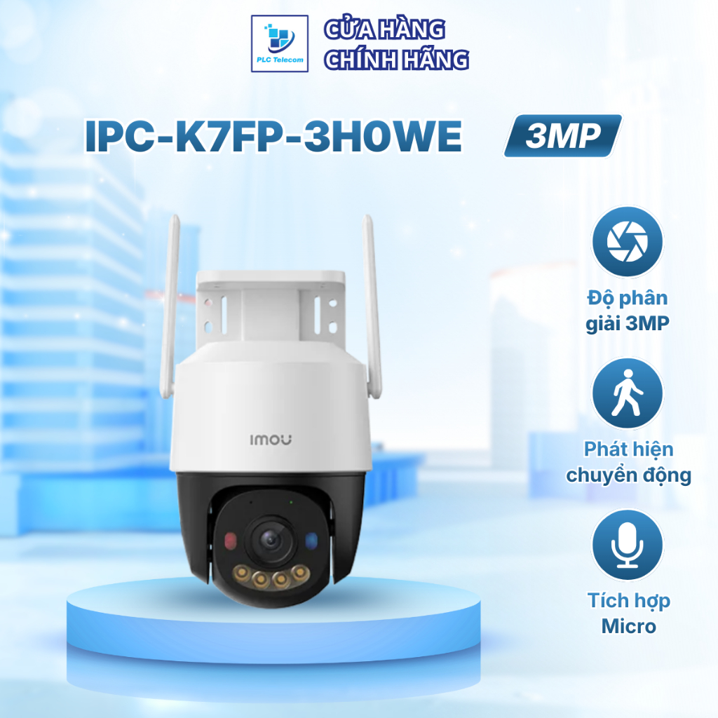 Camera Wifi ngoài trời Xoay 360 Imou IPC-K7FP-3H0WE (Cruiser SC 3MP), cảnh báo khi phát hiện đối tượ