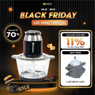   BLACK FRIDAY  Máy xay thịt đa năng BehomeMall làm ruốc 8in1 kèm lưỡi đánh trứng và bóc tỏi tiện lợi cối 2 Lít 