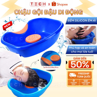 Chậu Gội Đầu Tại Giường Có Đệm Silicon Cao Cấp Cho Bà Bầu, Người Già, Người Bệnh, Trẻ Em Tiện Lợi