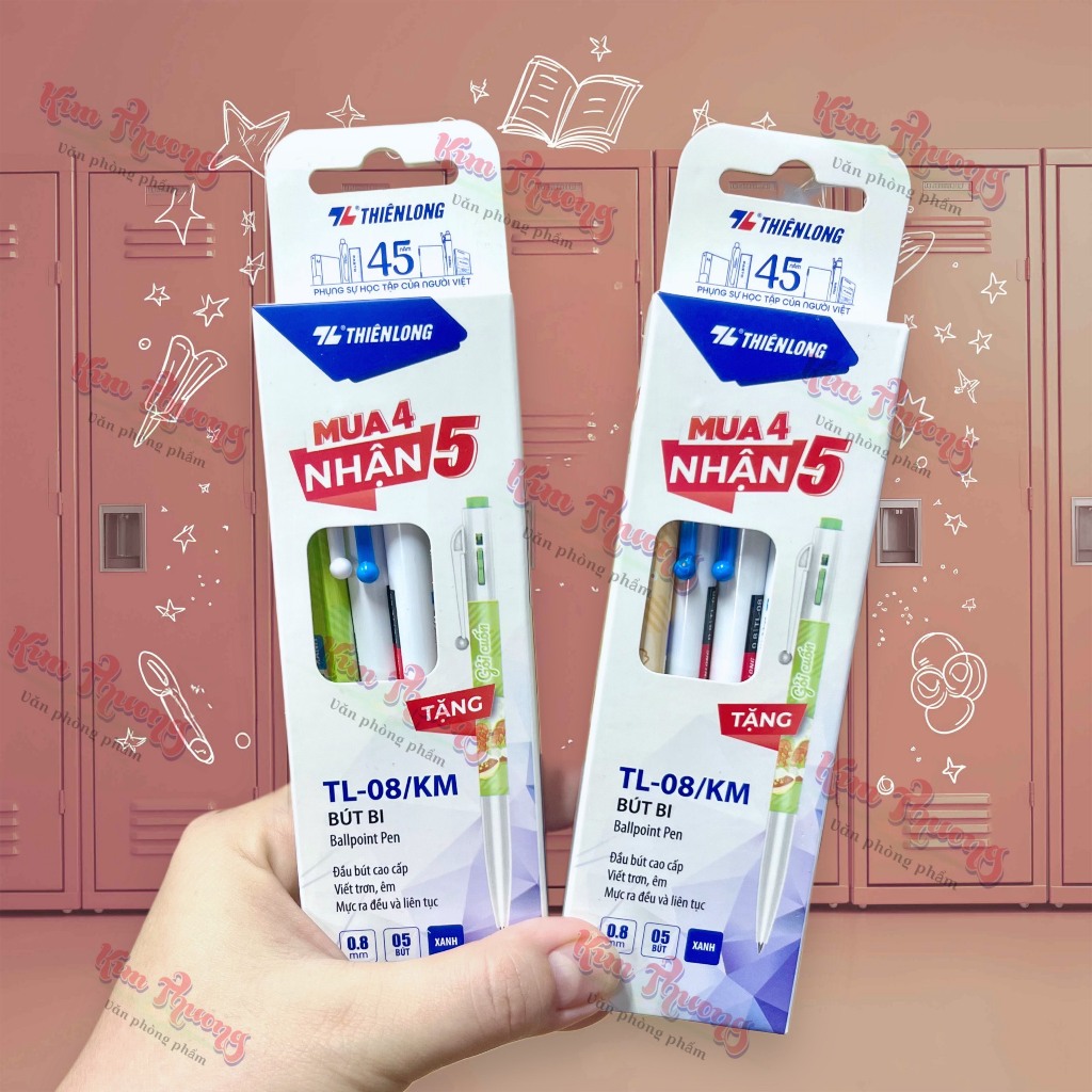 (Combo khuyến mãi hot) Thiên Long Mua 4 cây tặng 1 cây mã TL-027, TL-079, TL-08, TL-036, FO-024