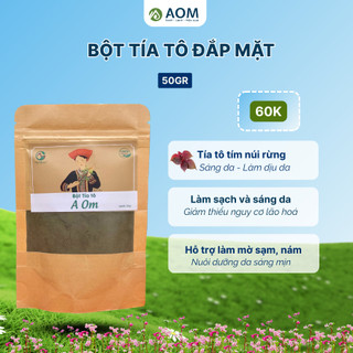  Bột Tía Tô Đắp Mặt Nạ với công nghệ sấy lạnh nguyên chất 100% A OM NATURAL Da Nám Tàn Nhang 50gr 