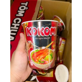  Mì ly Kokomi tôm chua cay thùng 24 ly 65g 
