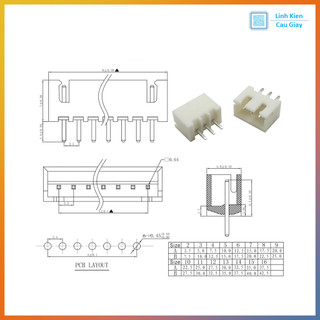 Header XH2.54 Đực Thẳng Tùy Chọn (SL: 10c)