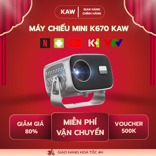 Máy Chiếu Mini KAW K670 FullHD Cao Cấp, Đa Dạng Kết Nối, Độ Sáng Cao,Chân Xoay 360 độ BH12 Tháng