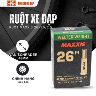 Ruột xe đạp Maxxis Welter Weight 26×1.5/2.5 van dài 48mm – Cao su bền, chống thủng