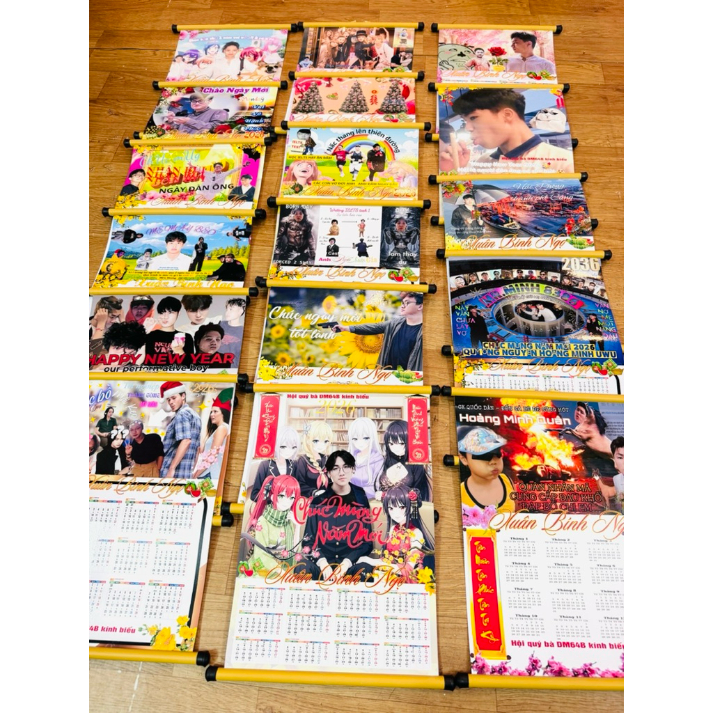 Lịch thiết kế in theo yêu cầu / lịch treo tường 2026 đặt in/ lịch kỷ hiếu/ lịch sinh nhật in lấy nga