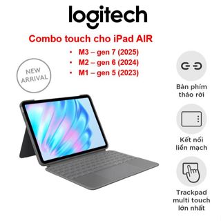  Bao da bàn phím Tách Rời kèm Trackpad   Combo Touch   cho iPad Air gen 4,5,6,7  11inch   M1 M2,M3  