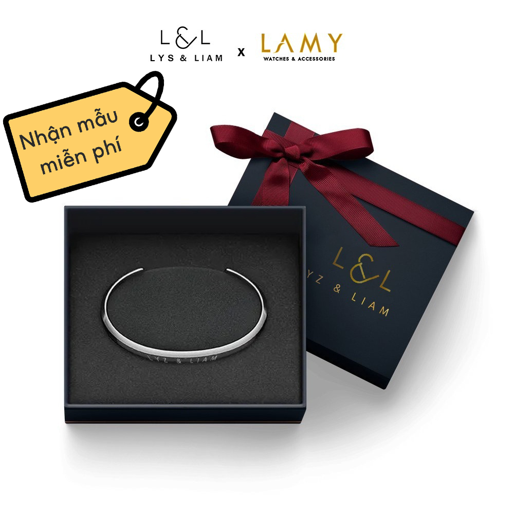 [Mẫu miến phí]Vòng tay nam nữ Lyz and Liam Classic L&L Cuff Silver