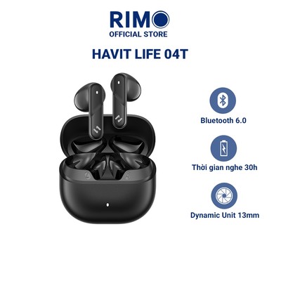 Tai nghe True Wireless Havit LIFE 04T Mic CaII ENC, Driver 13mm, Bluetooth 6.0