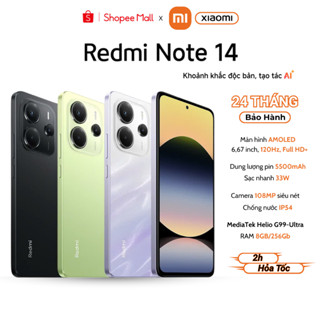  Điện Thoại Thông Minh Xiaomi Redmi Note 14 6 128GB - 8 128GB - 8 256GB Bản Quốc Tế - Bảo hành 24 Tháng 